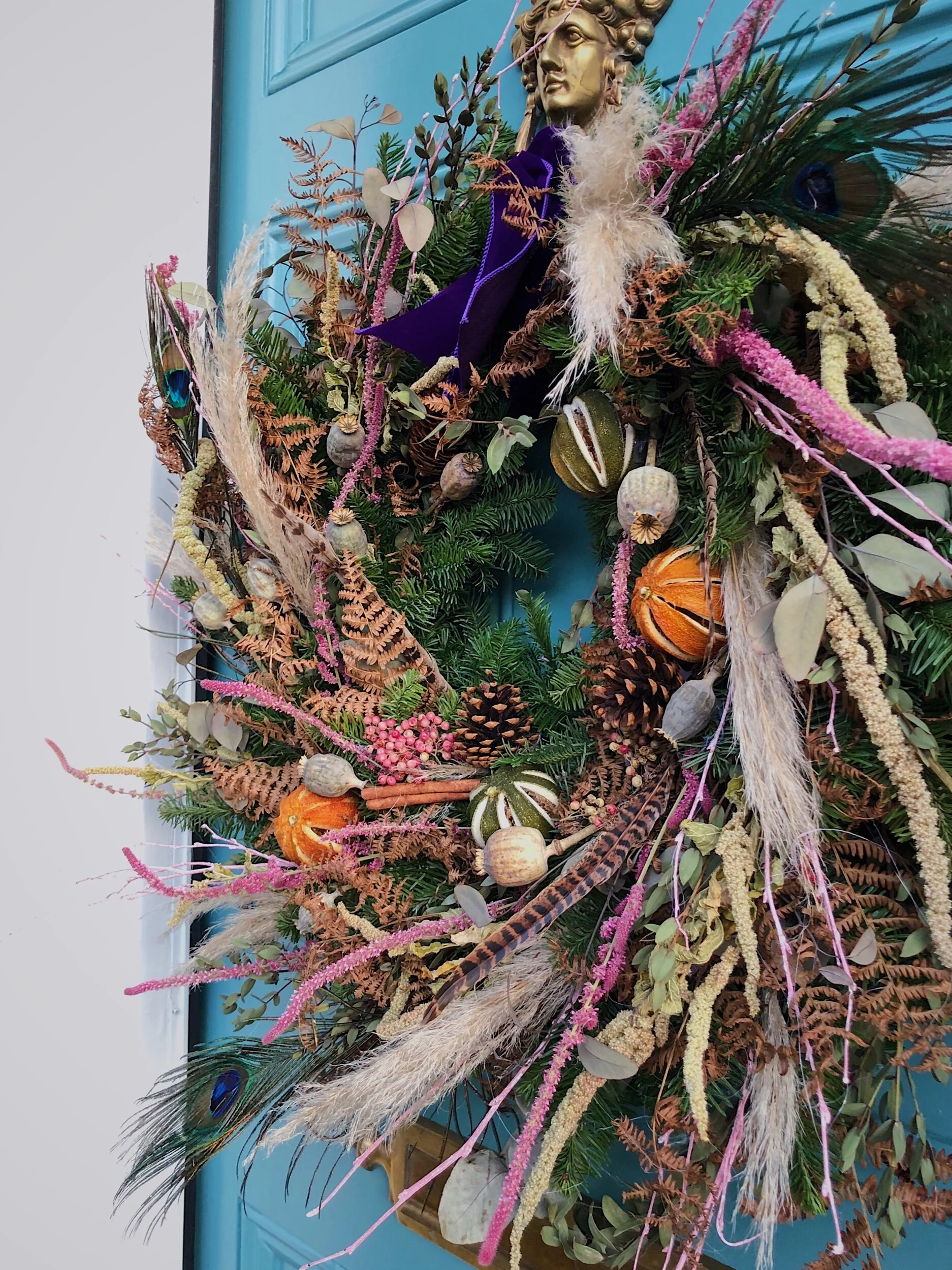 Easy-To-Make Dried Flower Festive Wreath — MELANIE LISSACK INTERIORS